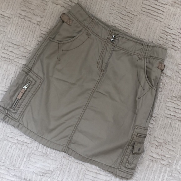 ESPRIT cargo utility skirt beige tan Size 6 - Picture 2 of 16